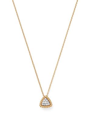 Bloomingdale's Diamond Triangle Pendant Necklace In 14k Yellow Gold, 0.11 Ct. T.w. - 100% Exclusive