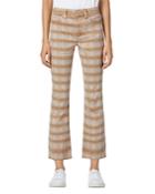 Hudson Barbara Bootcut Ankle Jeans In Oatmeal Checker Print