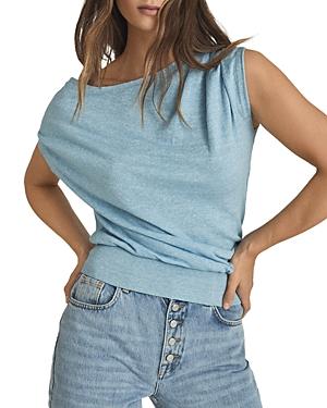Reiss Olivia Asymmetric Fine Knit Top