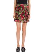 The Kooples Painted Roses Embroidered Floral Mini Skirt