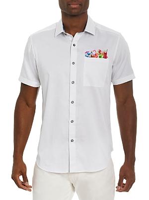 Robert Graham Tiki Times Cotton Blend Printed Classic Fit Button Down Shirt
