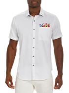 Robert Graham Tiki Times Cotton Blend Printed Classic Fit Button Down Shirt