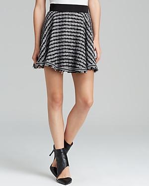 Milly Skirt - Geo Tweed Flare Mini
