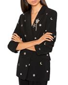Cinq A Sept Hearts And Stars Embroidered Embellished Blazer