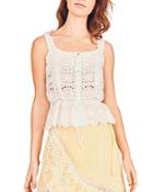 Loveshackfancy Luanne Cotton Embroidered Tank Top