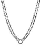 David Yurman Double Wheat Chain Necklace With Diamonds, 16
