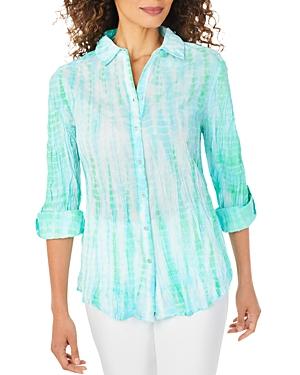 Foxcroft Zoey Cotton Tie-dye Shirt