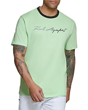 Karl Lagerfeld Paris Ombre Logo Ringer Tee