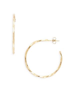 Argento Vivo Medium Twist Hoop Earrings In 14k Gold Plated Sterling Silver