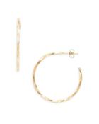 Argento Vivo Medium Twist Hoop Earrings In 14k Gold Plated Sterling Silver
