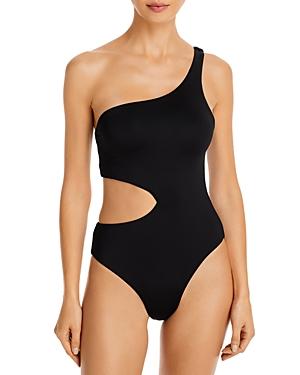 Aqua One Shoulder Cut Out One Piece Swimsuit - 100% Exclusive