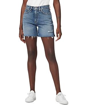 Hudson Devon High Rise Distressed Jean Shorts In Love Theme