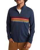 Marine Layer Stripe Front Quarter-zip Sweater