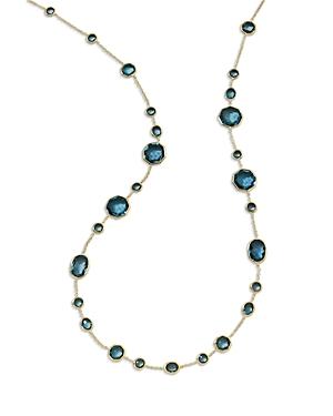 Ippolita 18k Yellow Gold Rock Candy London Blue Topaz Crazy 8s Necklace, 42