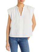 Faherty Lucia Embroidered Gauze Top