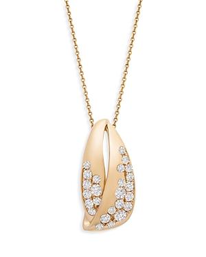 Bloomingdale's Diamond Crossover Pendant Necklace In 14k Yellow Gold, 1.0 Ct. T.w. - 100% Exclusive