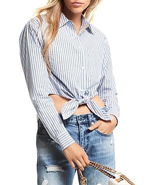 Michael Michael Kors Striped Cropped Shirt