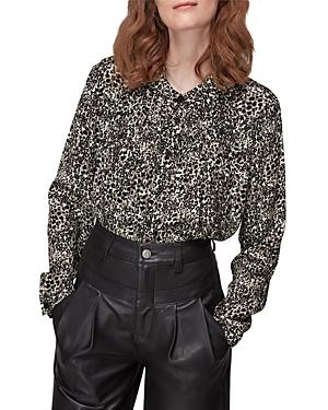 Whistles Micro Animal Print Shirt