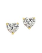Bloomingdale's Diamond Heart Cut Stud Earrings In 14k Yellow Gold, 0.25 Ct. T.w. - 100% Exclusive