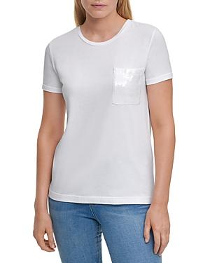 Dkny Sequin Pocket Tee