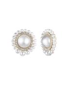 Carolee Large Simulated Pearl Clip-on Earrings
