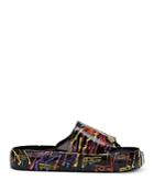 Dolce & Gabbana Men's Splatter Paint Slide Sandals
