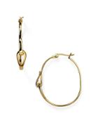 Diane Von Furstenberg Oval Ribbon Hoop Earrings