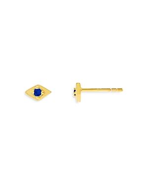 Adinas Jewels Cubic Zirconia Evil Eye Mini Stud Earrings