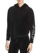 Juicy Couture Black Label Gothic Crystal Velour Hoodie