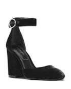 Michael Kors Collection Women's Rena Velvet Ankle Strap High Heel Pumps