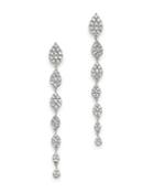 Bloomingdale's Pave Diamond Graduated Drop Earrings In 14k White Gold, 1.0 Ct. T.w. - 100% Exclusive