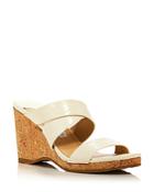 Jimmy Choo Women's Sue 90 Beige Wedge Sandals