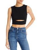 Fore Front Cut Out Cropped Tank Top