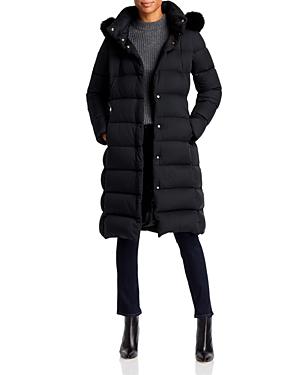 Herno Faux Fur Trim Hooded Down Puffer Coat
