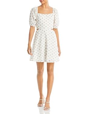 Lucy Paris Floral Cutout Mini Dress