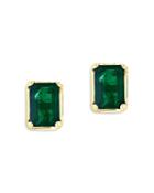 Bloomingdale's Emerald Stud Earrings In 14k Yellow Gold - 100% Exclusive