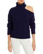 Staud Rockey Cold Shoulder Turtleneck Sweater