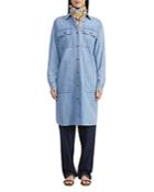 Lafayette 148 New York Liam Belted Chambray Shirt Dress