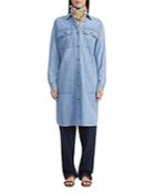 Lafayette 148 New York Liam Belted Chambray Shirt Dress