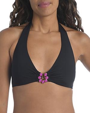 Trina Turk Bijou Solid Halter Bikini Top