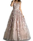 Basix Floral-embellished Ball Gown