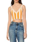 Sandro Nohan Striped Crochet Top