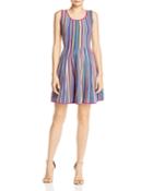 Milly Twisted Multi Stripe Mini Dress