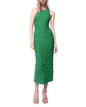 Pinko Geometric Textured Midi Dress