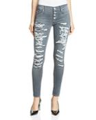 Hudson Ciara Distressed Skinny Jeans In Dismantle