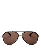Saint Laurent Men's Classic Zero Brow Bar Aviator Sunglasses, 60mm