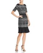 Adrianna Papell Lace Print Dress
