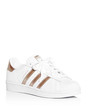 Adidas Women's Superstar Leather Lace Up Sneakers