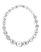 Marco Bicego 18k White Gold Lunaria Diamond Collar Necklace, 16.5