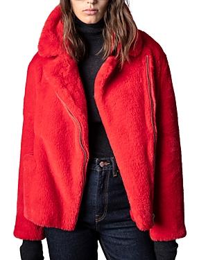 Zadig & Voltaire Freeze Color Faux Fur Coat